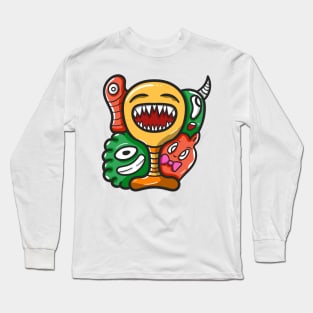 Monster Character Doodle Art Long Sleeve T-Shirt